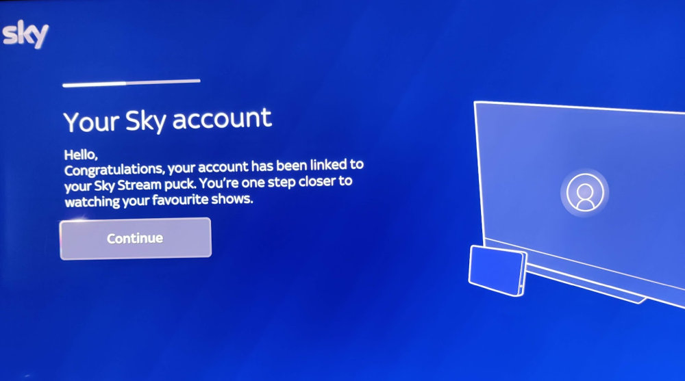 Sky Stream sky account screenshot