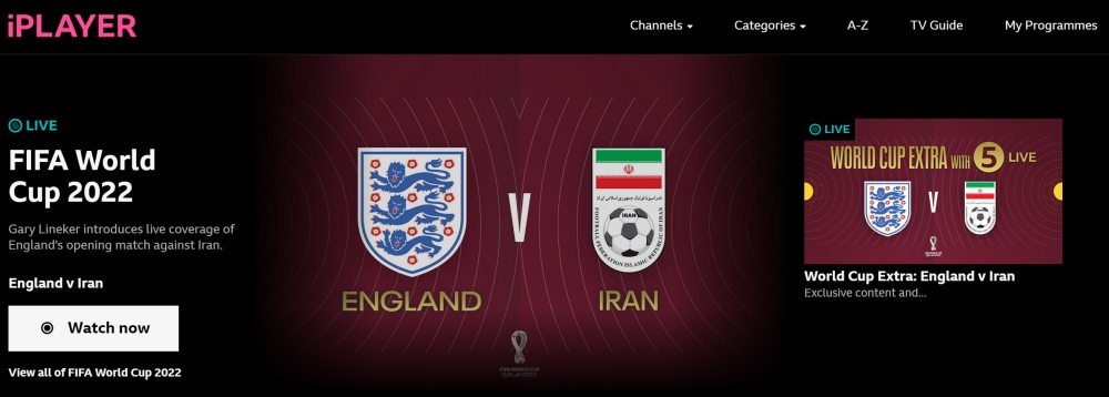 BBC iPlayer world cup