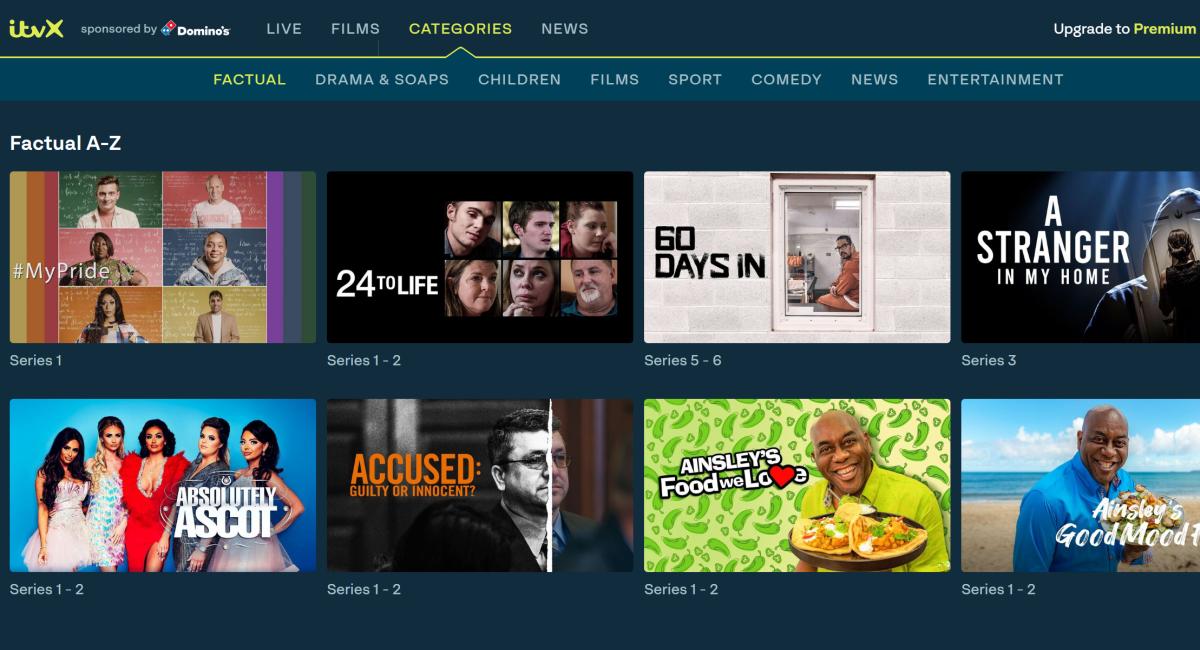 ITVX Categories