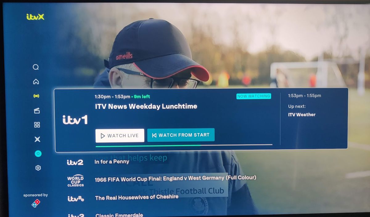 ITVX Live channels Sky Glass