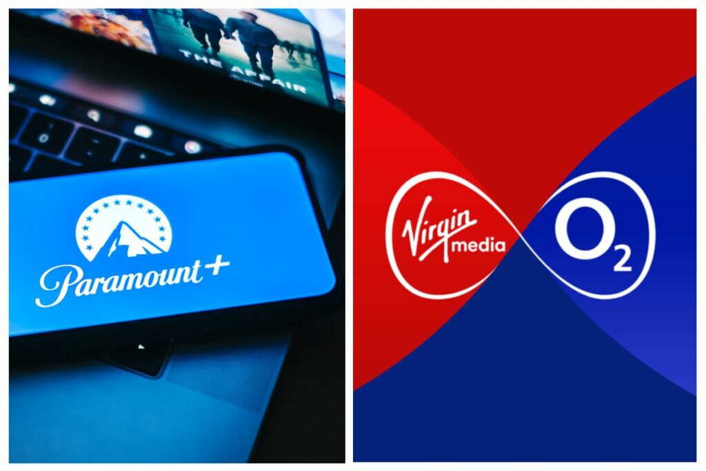 Virgin Media Paramount Plus collage