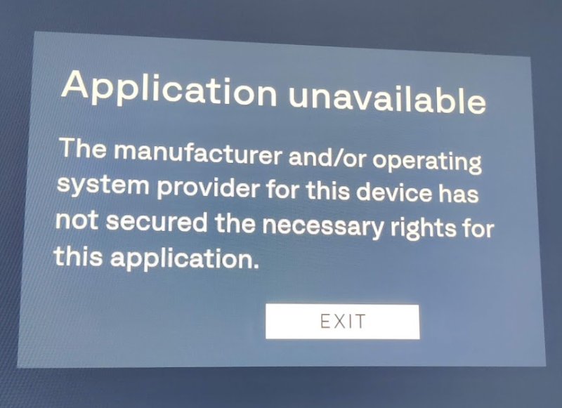 ITVX Humax Aura error message