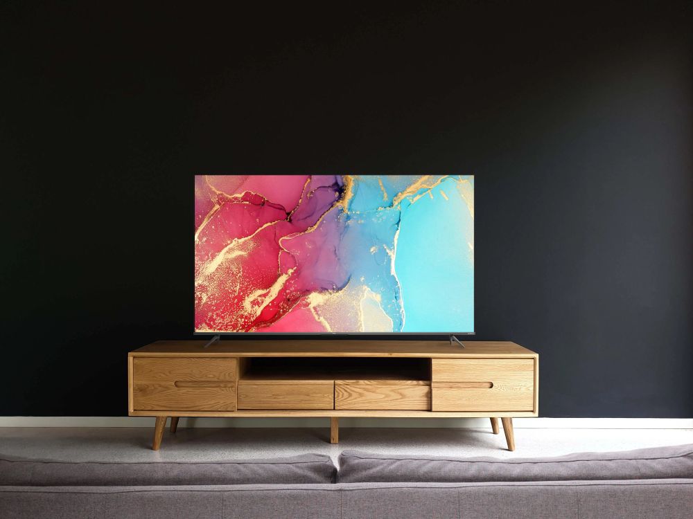 Roku TCL Qled on table