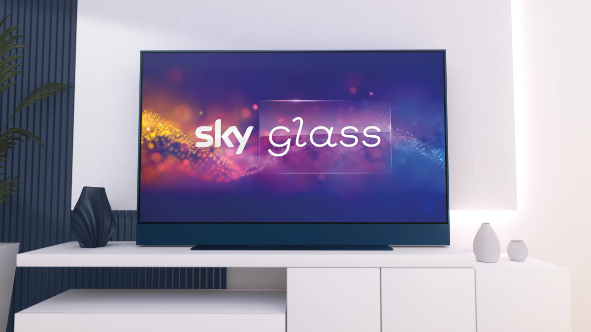 Sky Glass on cabinet