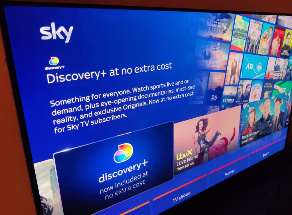 Discovery plus on Sky Glass