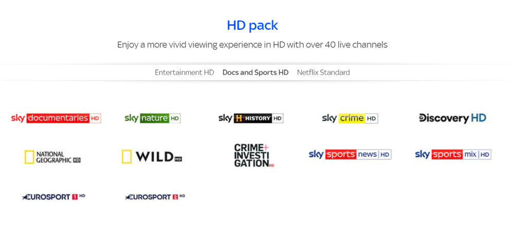 Sky Q HD Pack (old list)