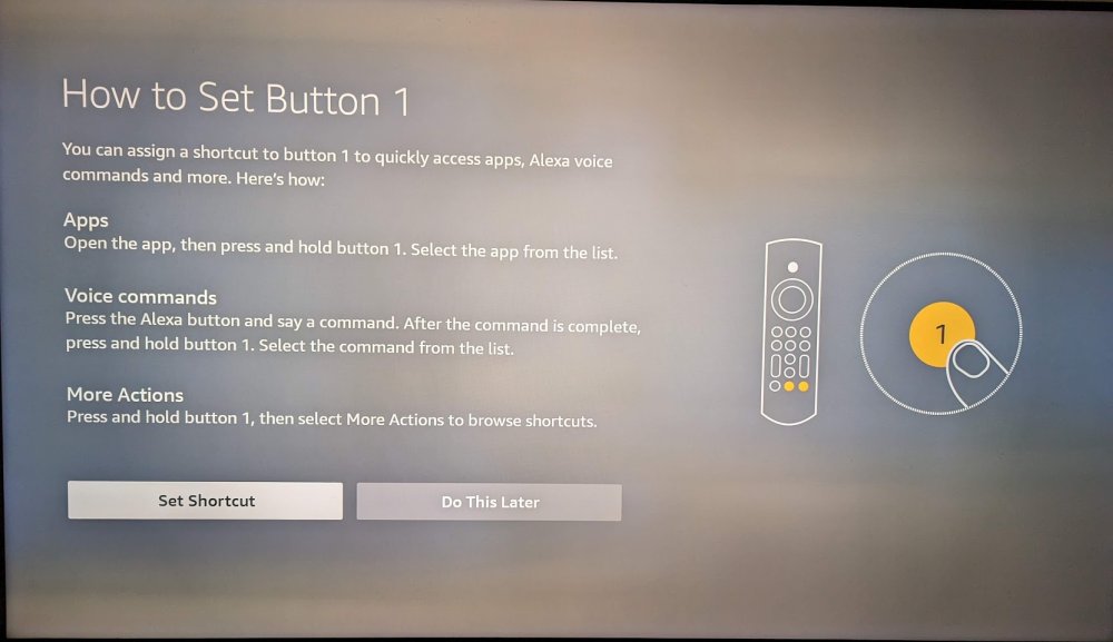 Alexa Voice Remote Pro set up button
