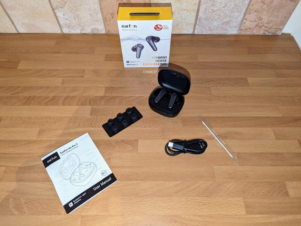 Earfun Air Pro 3 in the box