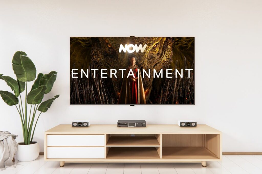 NOW entertainment TV mockup