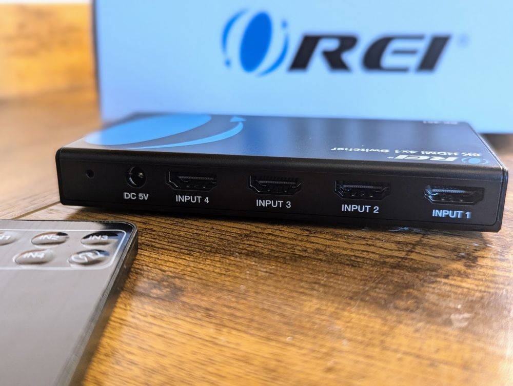 OREI 8K HDMI Switcher BK-401 closeup