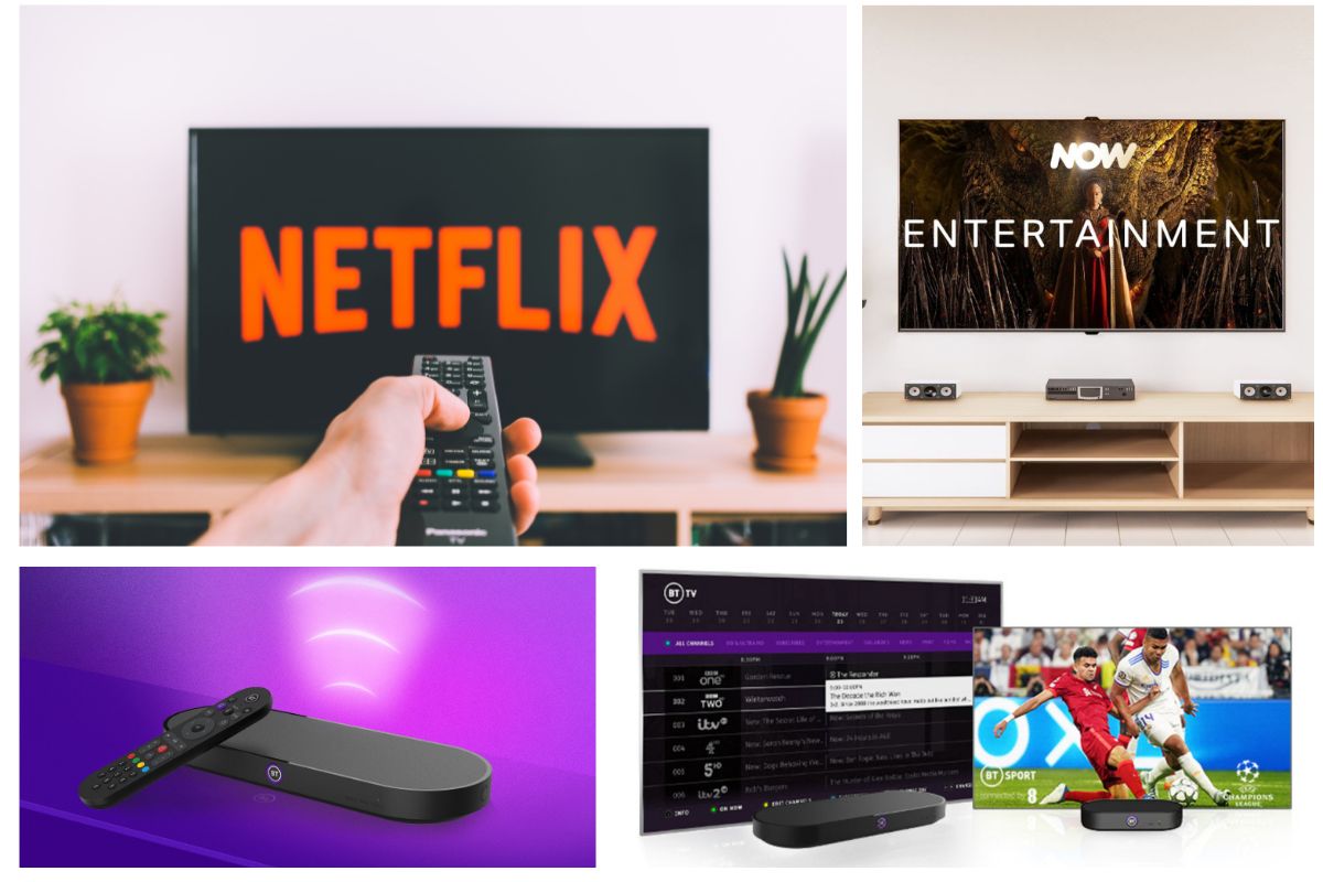 BT Netflix NOW Sport Pro Box collage