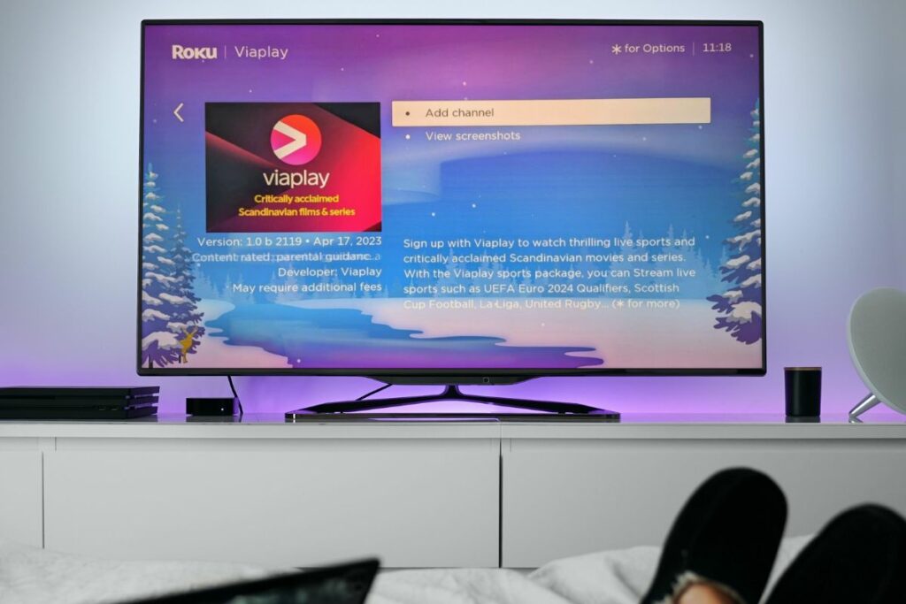 Viaplay on Roku TV mockup