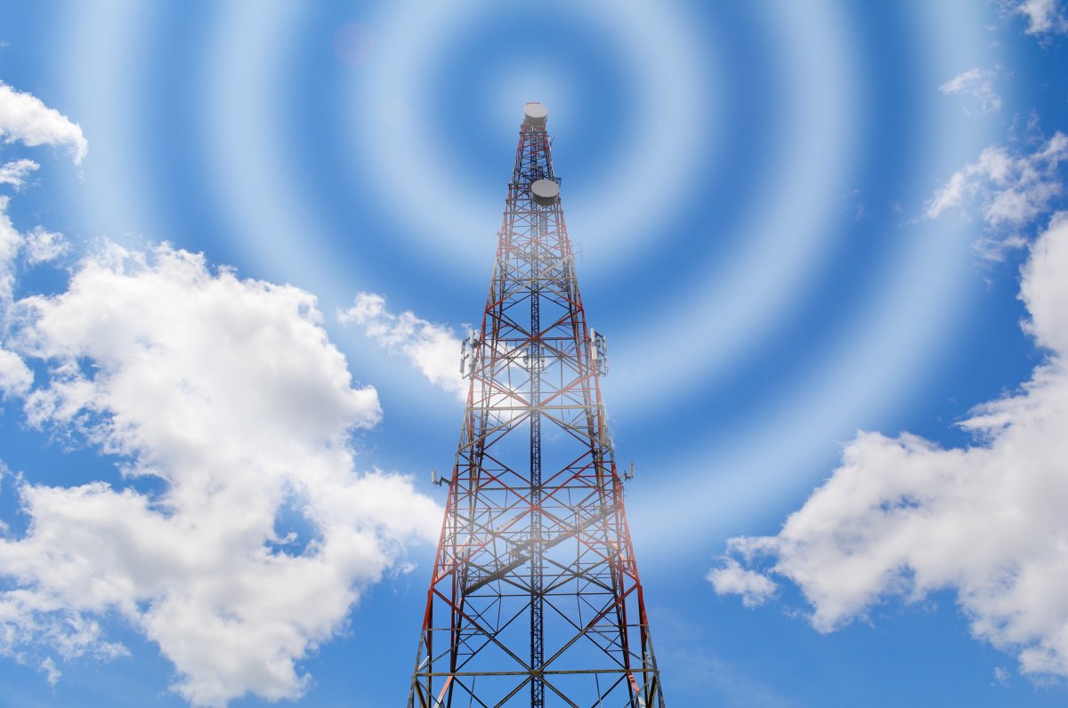 TV Transmitter aerial communications tower