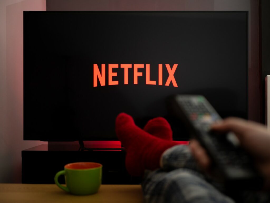 Netflix on TV socks