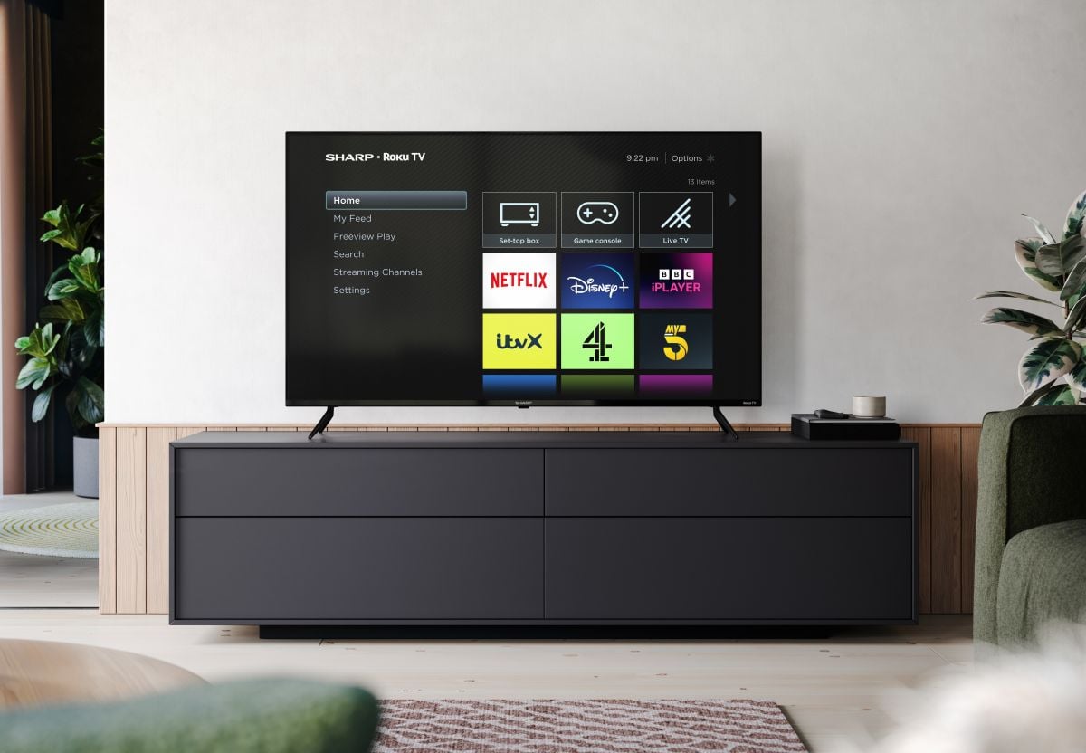 Sharp Roku TV living room