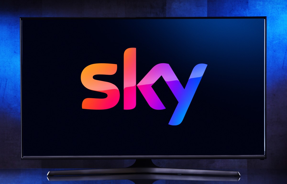 Sky logo on TV screen