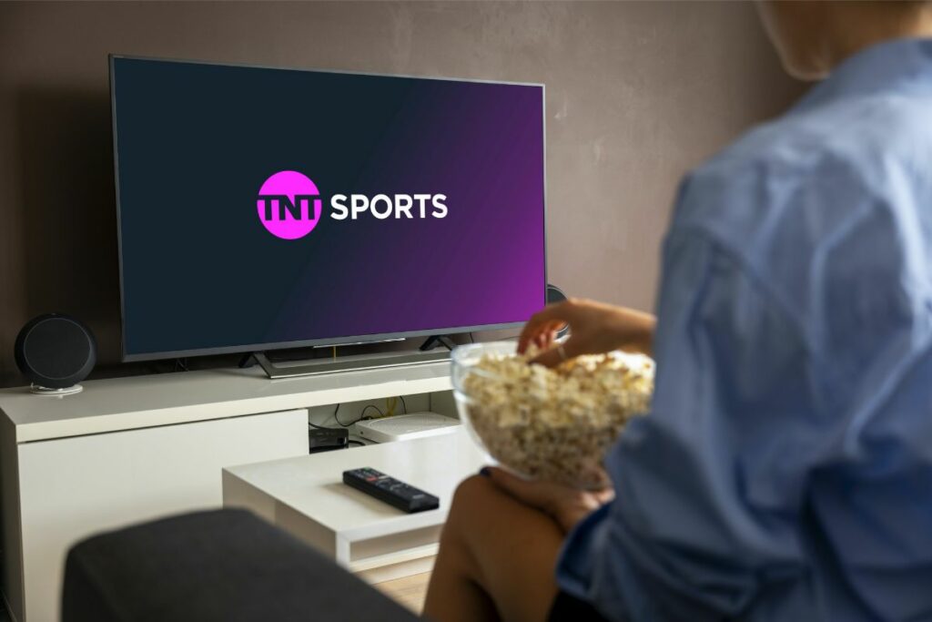 TNT Sports on TV mockup