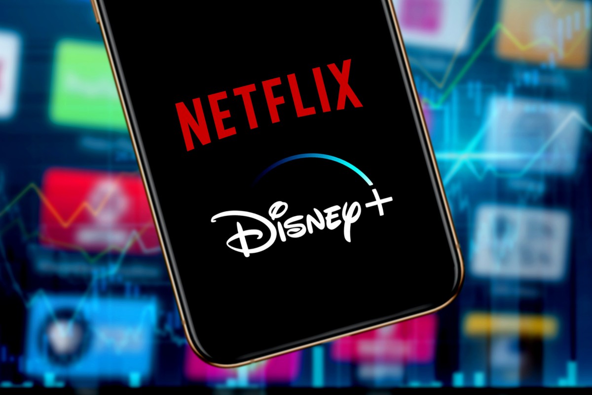 Disney Plus and Netflix on phone