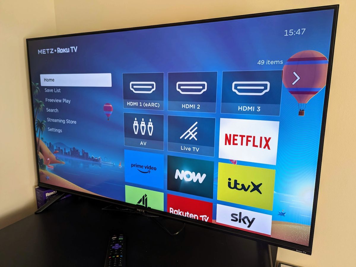 Metz Roku TV Homescreen