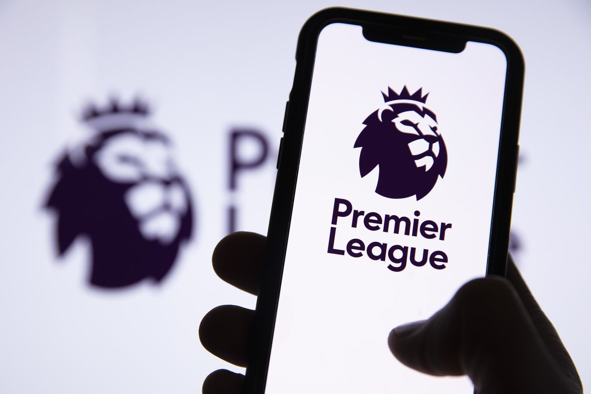 Premier League logo on phone