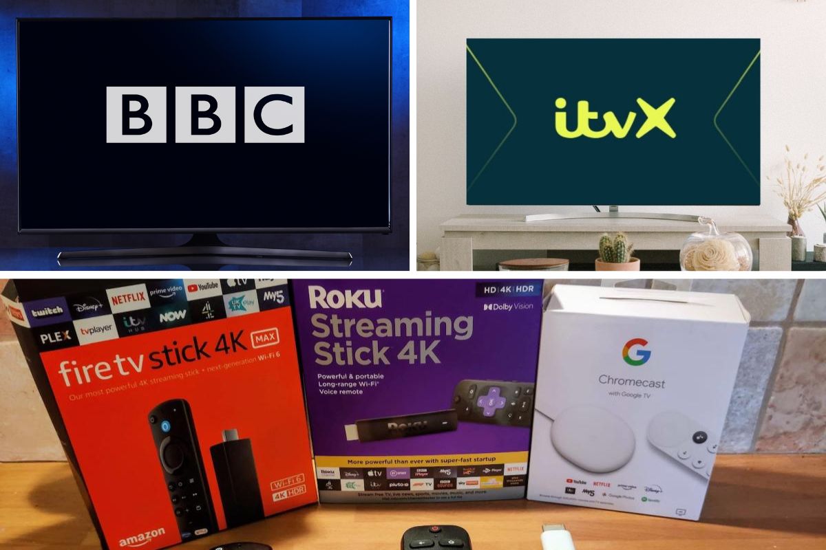 BBC ITVX streaming sticks collage