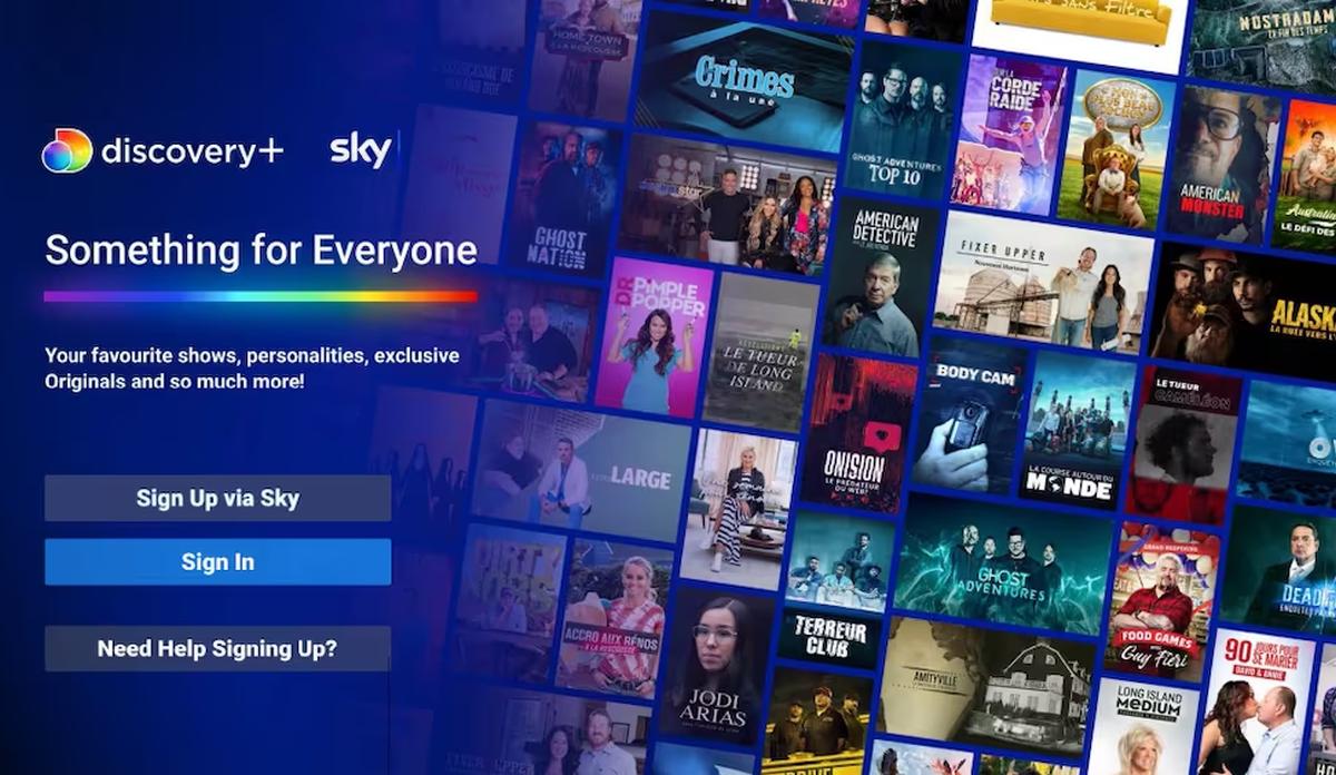 Discovery Plus on Sky new