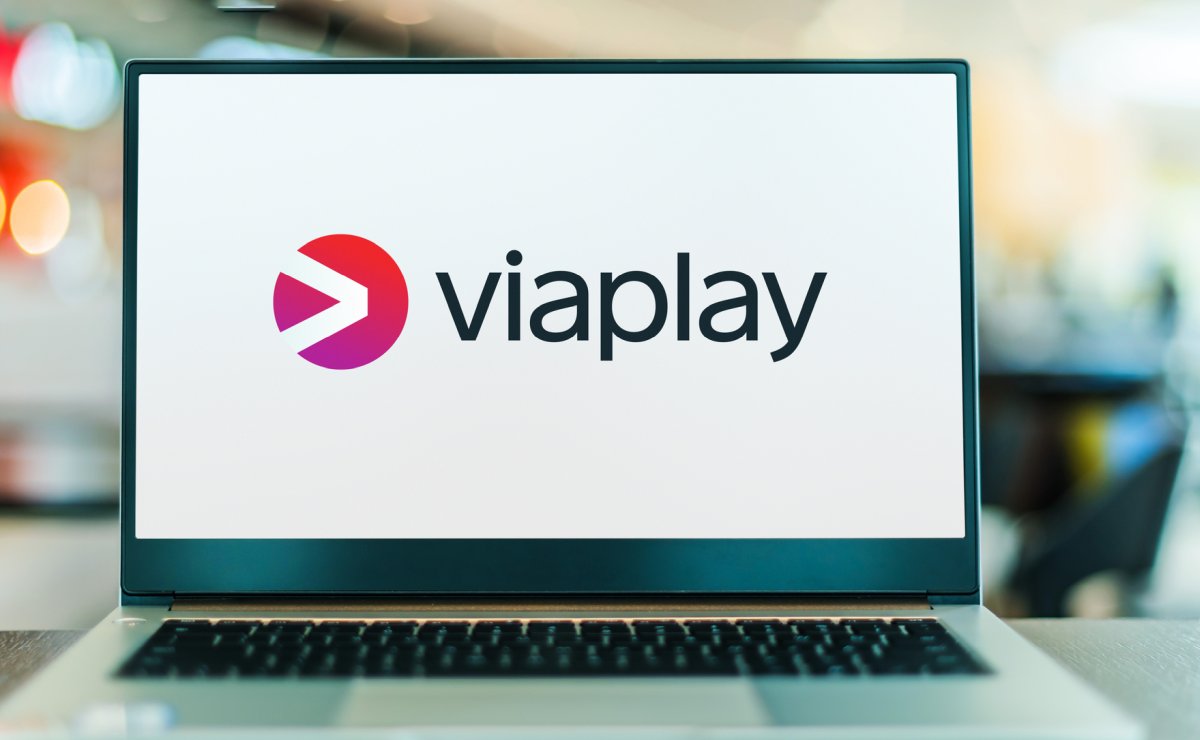 Viaplay logo on a laptop