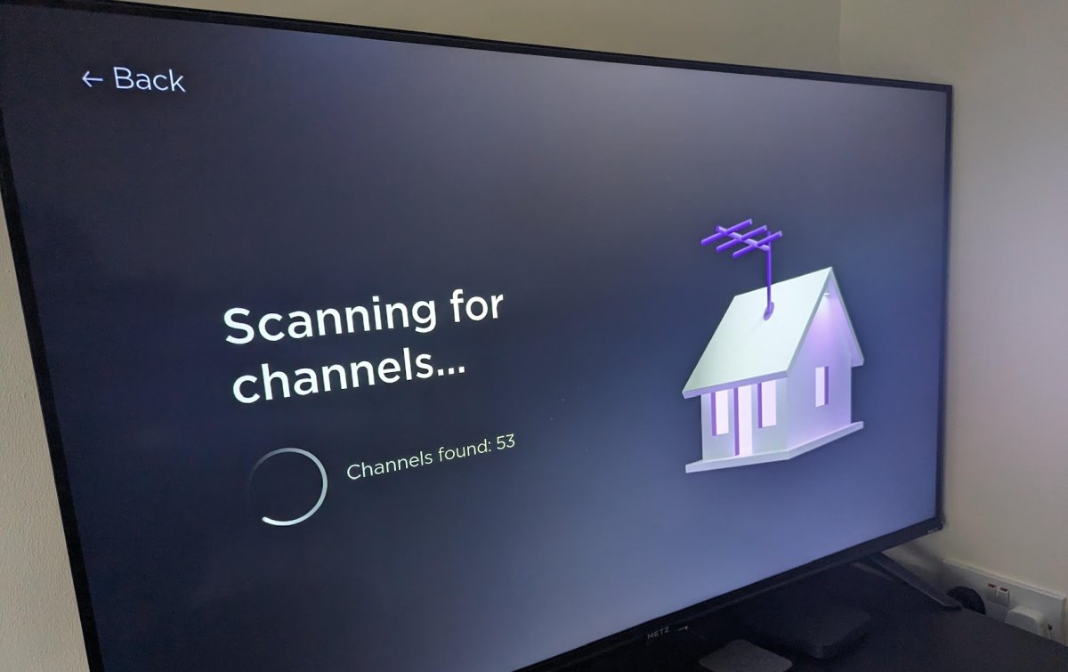 Freeview scanning for channels