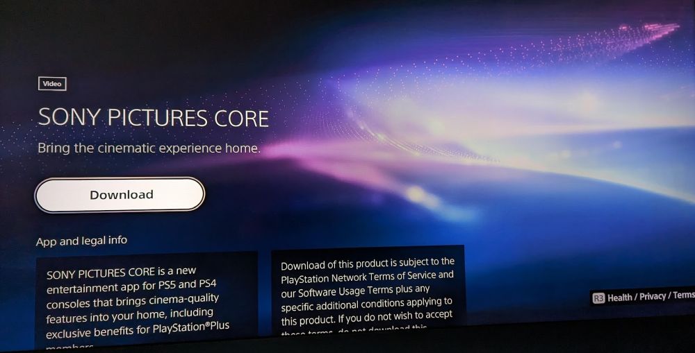 Sony Pictures Core app