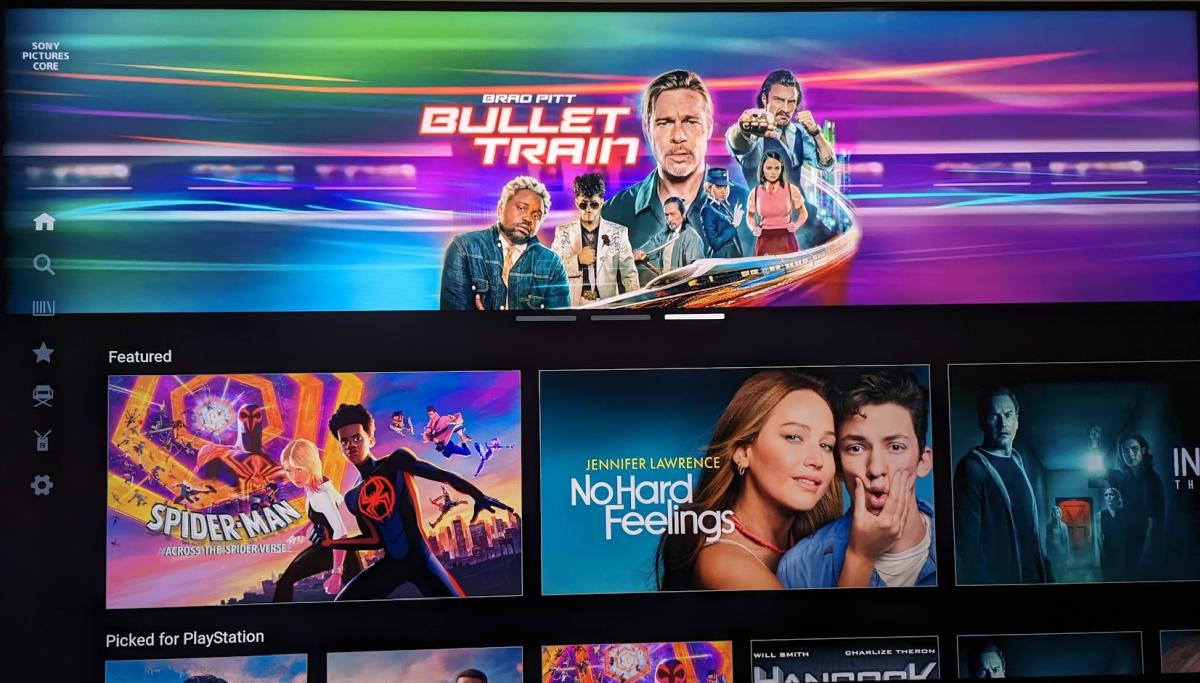 Sony Pictures Core main screen