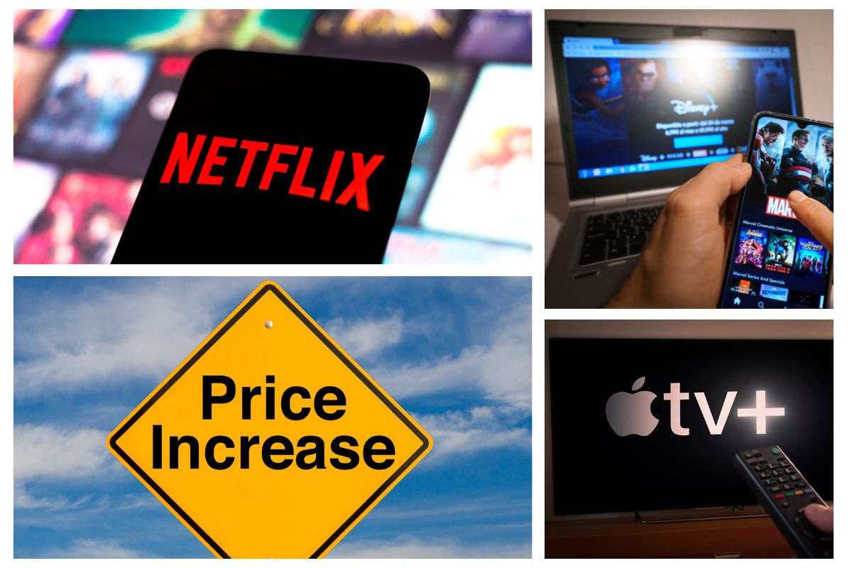 Streaming services price increase collage