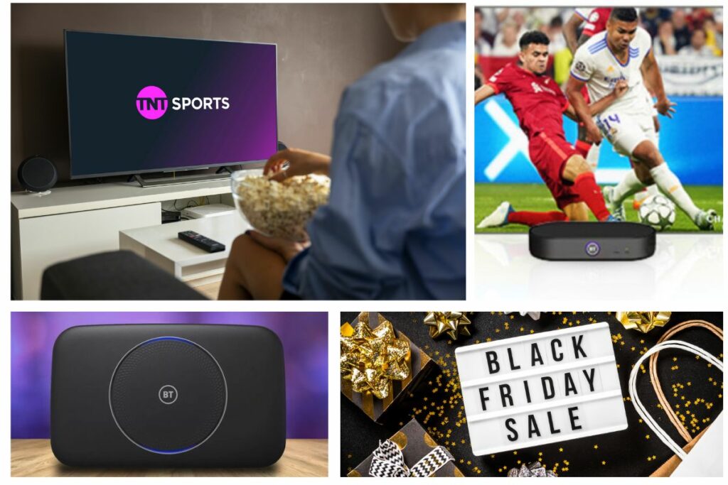 BT TV Black Friday Sports collage