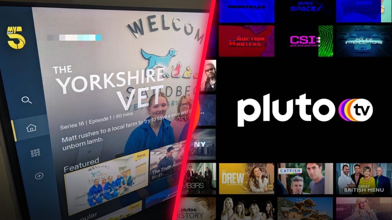 My5 Pluto TV collage