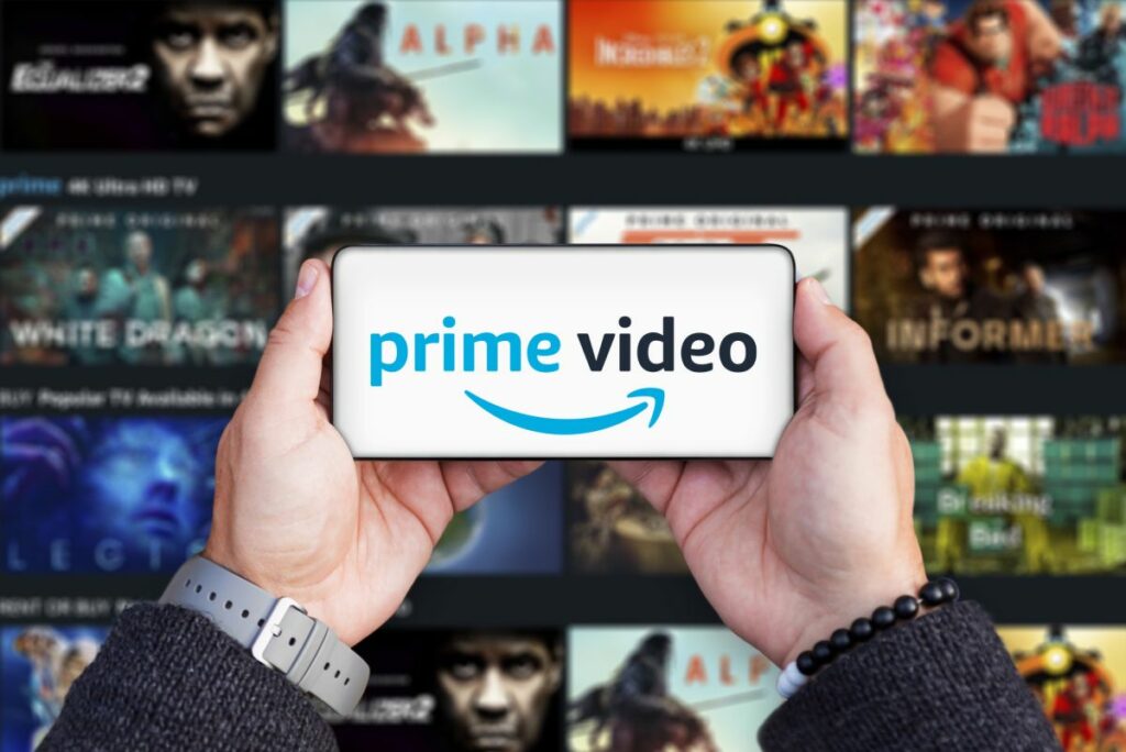 Amazon Prime Video on a phone