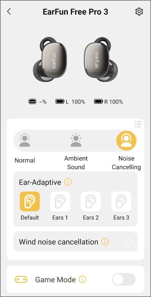 Earfun Free Pro 3 app