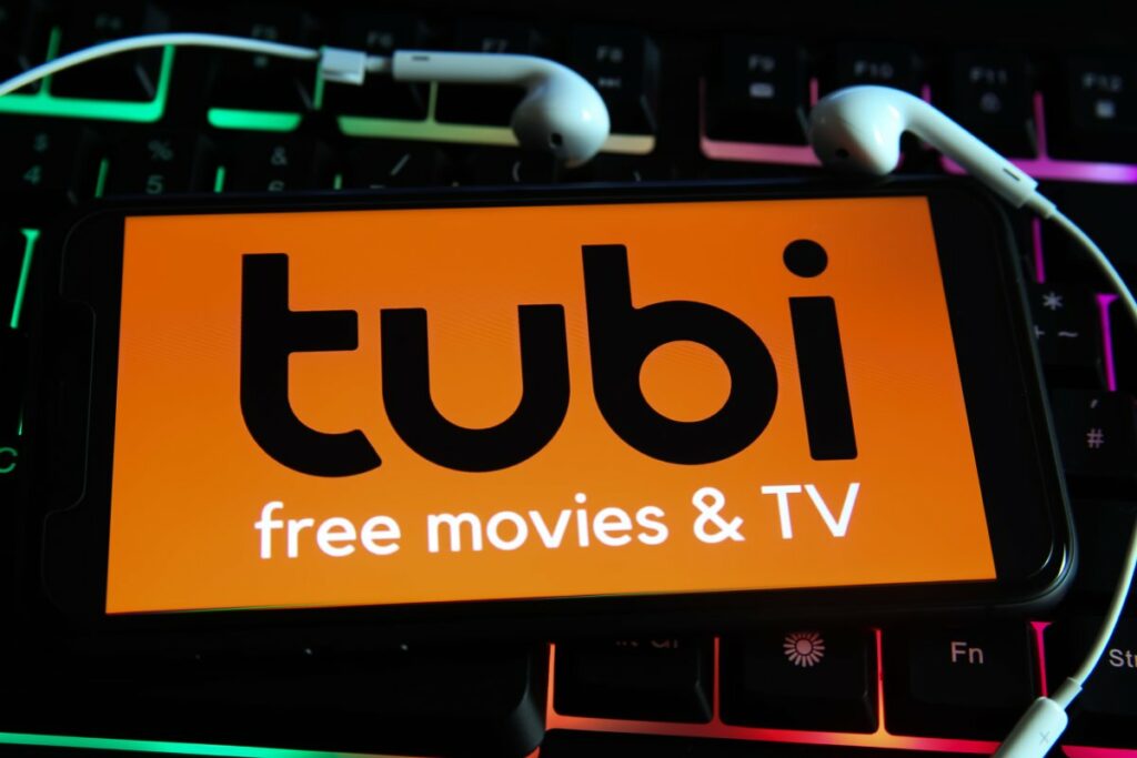 Tubi streaming service on a phone