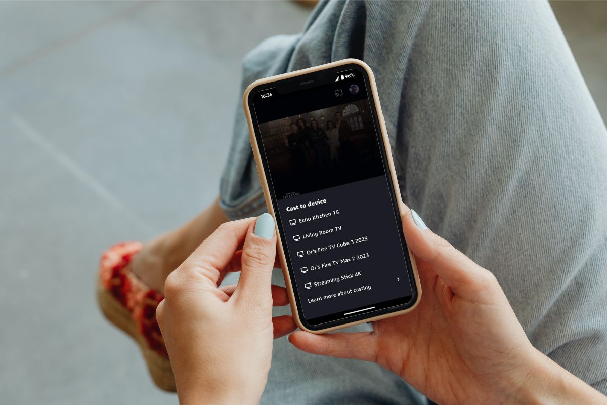 Prime Video casting phone mockup