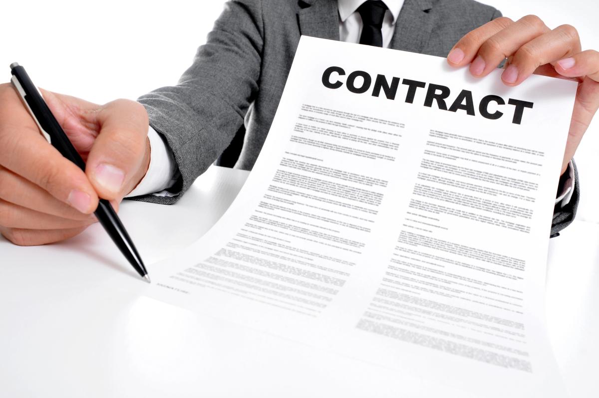 Signing a contract