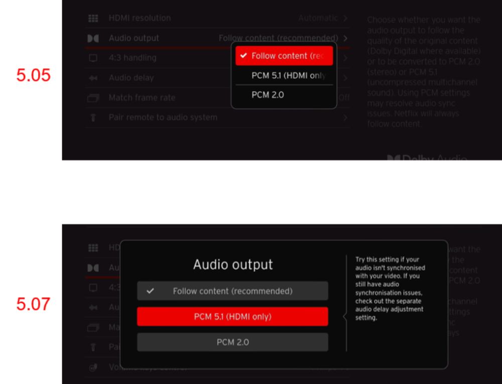 Virgin Media update settings