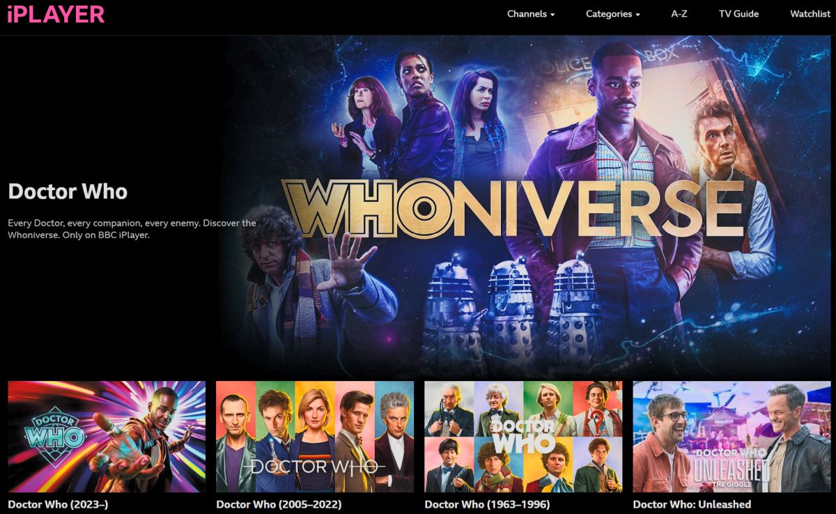 BBC iPlayer Whoniverse