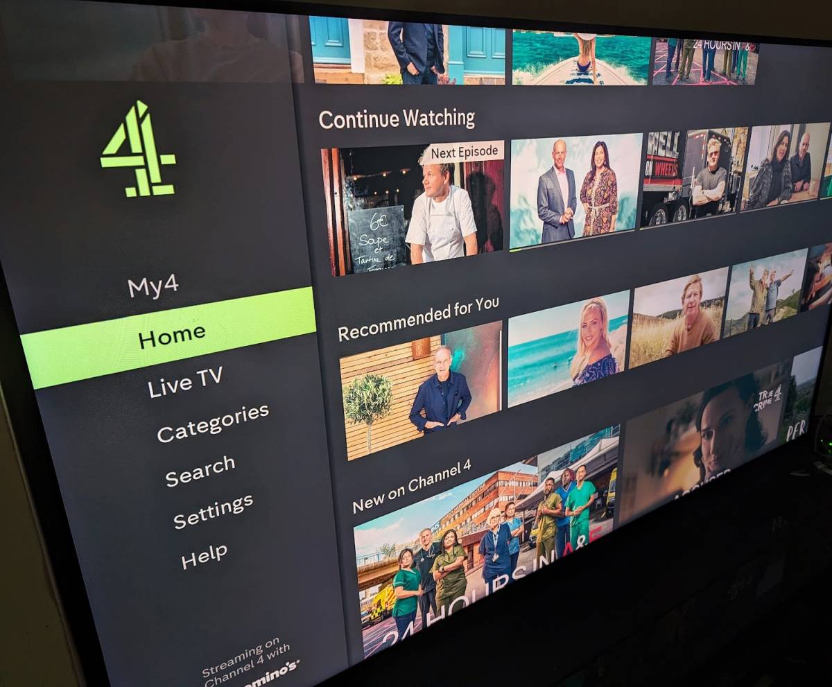 Channel 4 app on Sky Glass