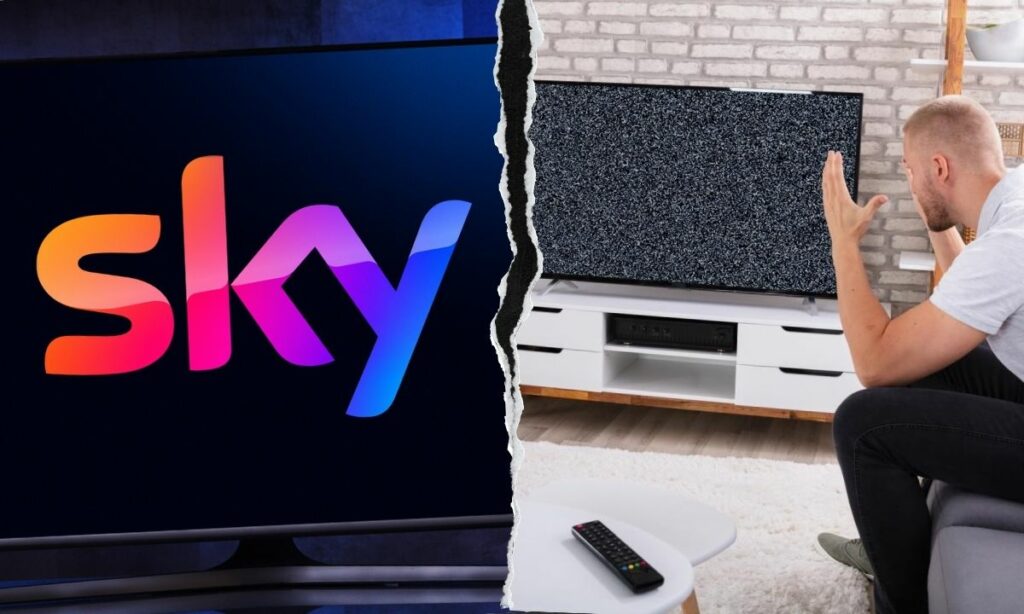 Sky broken TV collage