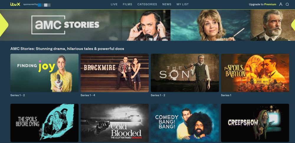 AMC Stories screenshot ITVX