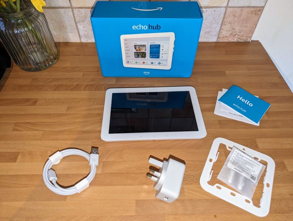 Amazon Echo Hub in the box