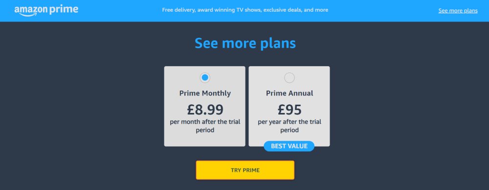 Amazon Prime without video option