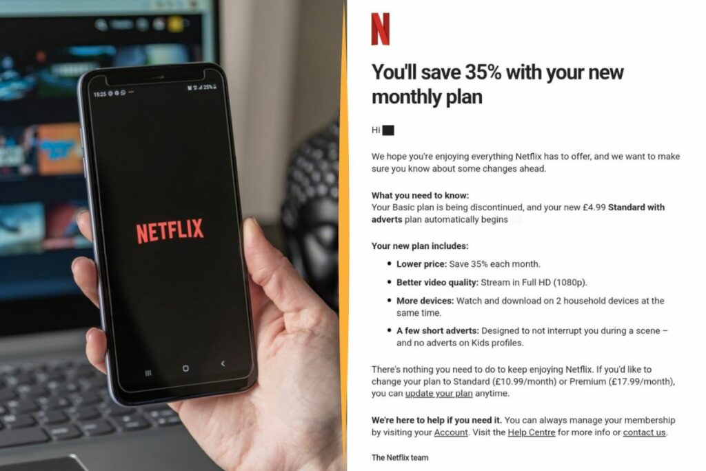 Netflix email collage