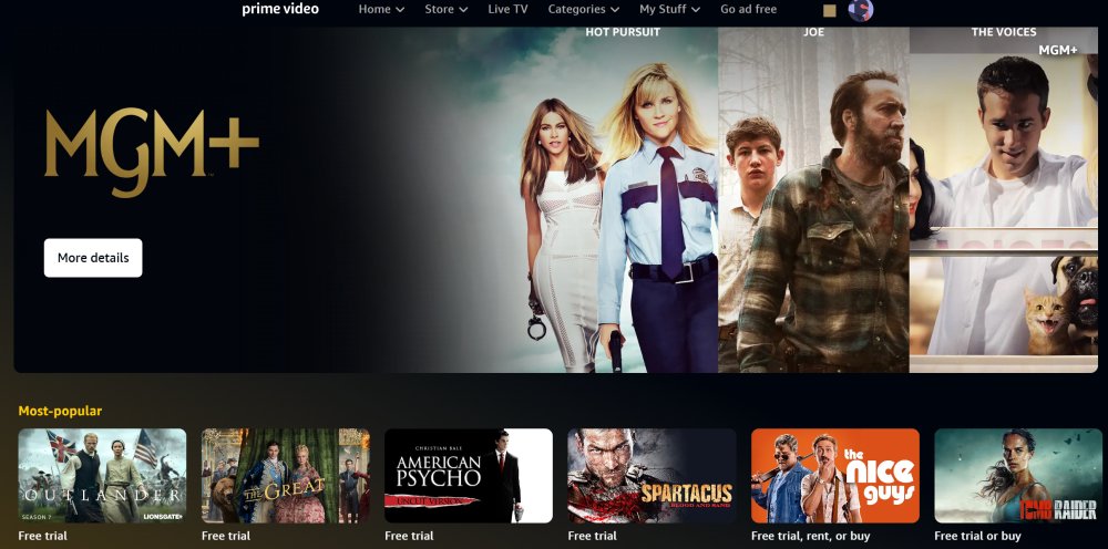 MGM Plus Prime Video