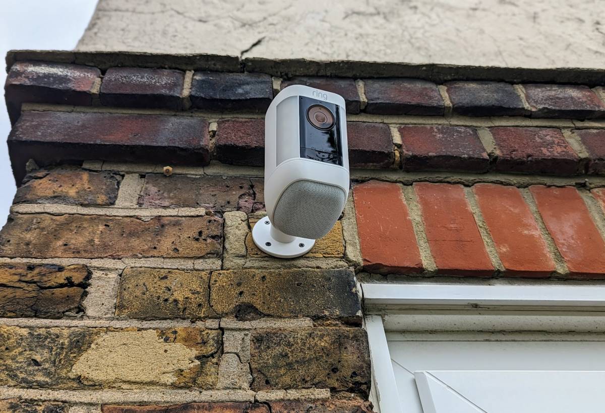 Ring Spotlight Cam Pro on wall