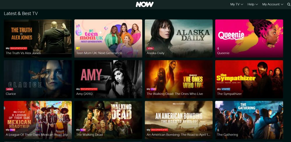 Channel 4 shows on NOW