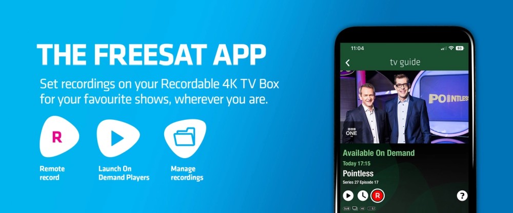 Freesat app remote recording